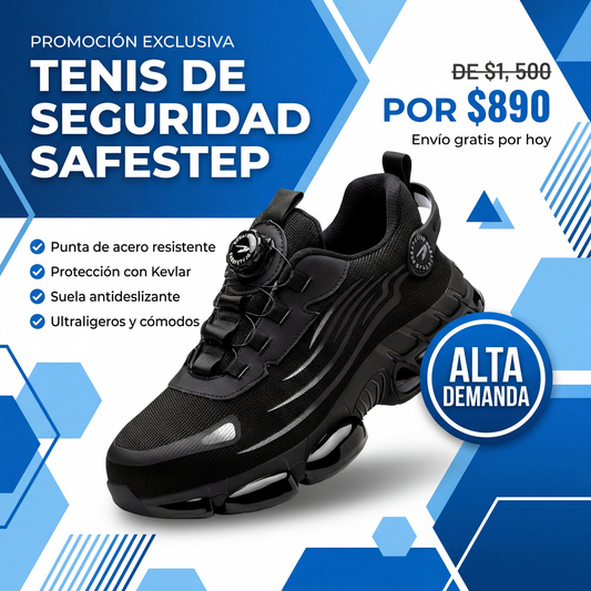 Tenis de Seguridad Ultraligeros SafeStep - Puenta de Acero